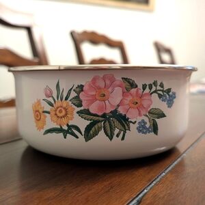 Floral Enamel Bowl